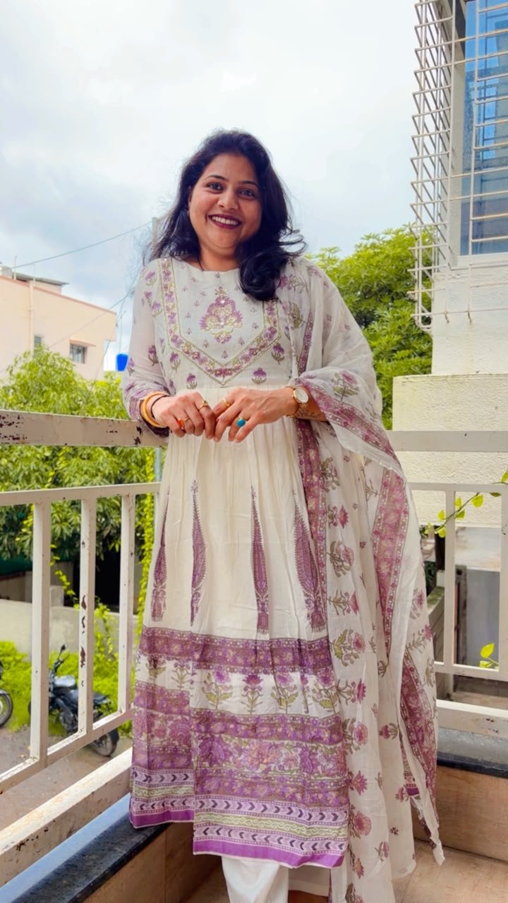 Anarkali Three-Piece Set