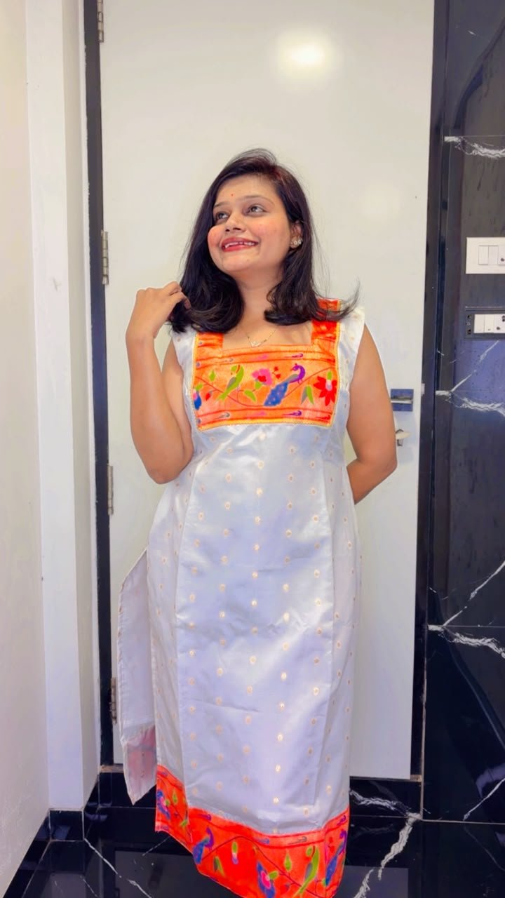 Paithani Kurti Material Only